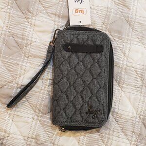 Lug Tram Zip RFID Wallet Gray NWT and original bag